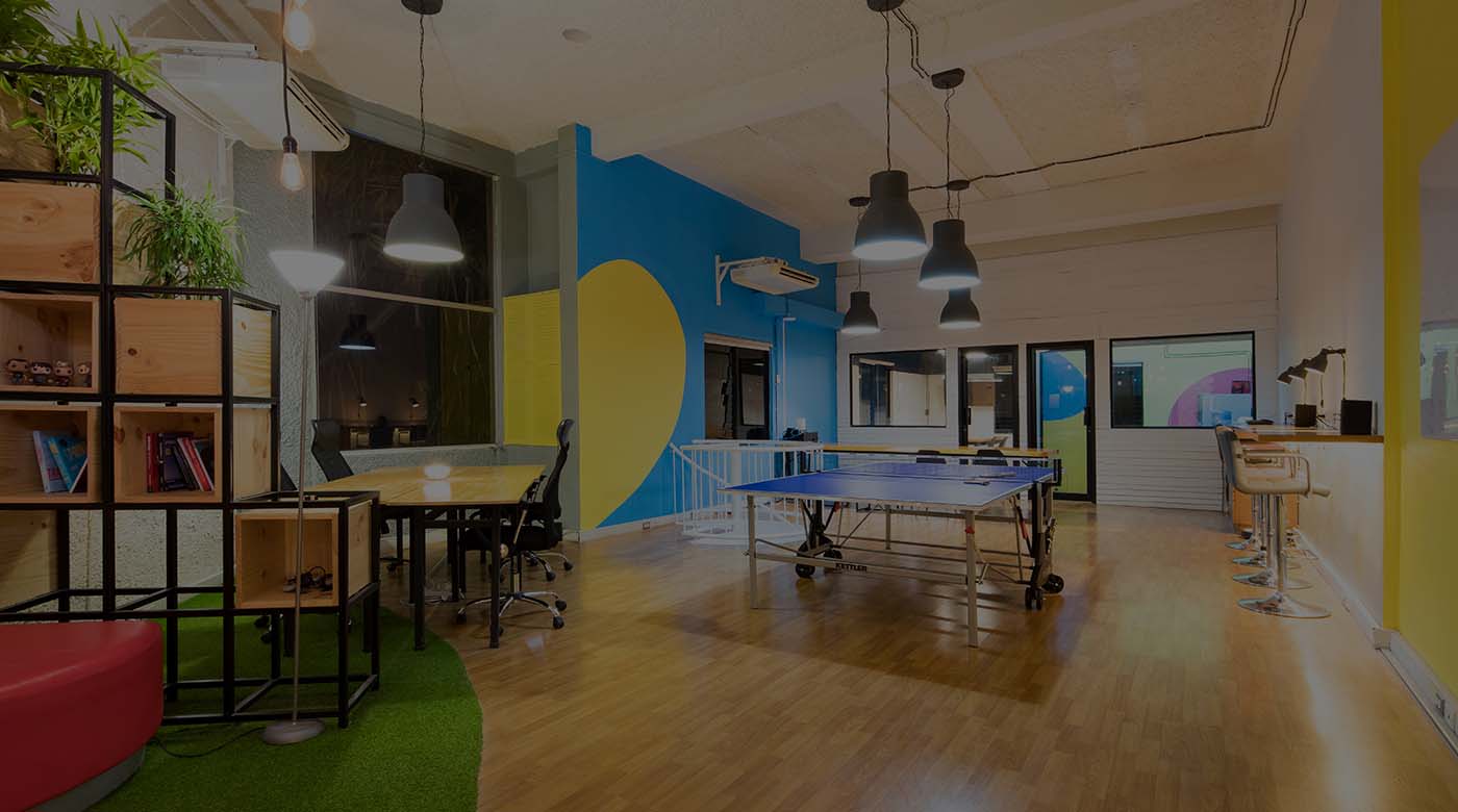 Collaborative shared office space in Hong Kong with creative atmosphere